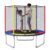Shopster Fitness Bouncy GS 6 Feet Jumping Trampoline (Supports Upto 150 Kgs) with Safety Enclosure Net Poles Safety Pad for Kids and Adults, Indoor & Outdoor, Heavy Duty, Dia 6ft, Rainbow