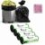 Ella Garbage Bags 24×32 Inches Large 60 Bags 4 Rolls | Leak Proof & Tear Resistant Trash Bags for Kitchen Home & Commercial Use | Dustbin Bags For Dry & Wet Waste With Free Check Duster Cloth-Black