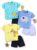 Toonyport Boys Summer 3 Packs Of T-shirts and Shorts Combo Set (Multicolors)