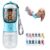 Dog Water Bottle with Food Container, Travel Puppy Water Bowl, Portable Pet Dispenser, Dog Gift Stuff Accessories Items, Puppy Essentials Necessities for Yorkie Cat Walking and Hiking (#01 Blue)