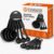 E-COSMOS® Plastic Measuring Spoon and Cup Set, 8-Pieces (Black, Pack of 1), Mix Size (EC-Cup-Black)