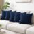 MY ARMOR Microfiber Cushion for Sofa | 16 X 16 Inch | Set of 5 – Navy Blue