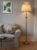 Divine Trends Royal Brass Antique Finish Gold Floor Lamp Standing 5Ft Height with Cream Lampshade 16 Inches – Led Bulb Included Pack of 1