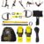 FreshDcart ABS Suspension Trainer Straps (The Complete Total-Body Training System) Kit Portable Fitness Set for Home Gym/with Workout DVD and Guide (FDCST87)