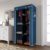 GTC® Collapsible Wardrobe Closet for Clothes Almira, 2 Hanging Space, 6 Shelves, 1 Side Pocket Non-Woven Fabric 7700-3 (Blue)