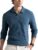 DAMENSCH Statement Popcorn Johnny Collar Full Sleeve Polo with Premium Cotton Blend, Popcorn Texture, Colours by High-IQ Dyes Heavy Weight Fabric T-Shirt for Men