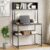 Lukzer Study Table with Open Bookshelf | Engineered Wood with Metal Frame Desk | Modern & Space Saving Computer Workstation with Hutch for Home & Office (MST-010/Black & Black/143x83x50 cm)