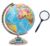 GeoKraft Educational globe for study for kids -12″ height and 8″ diameter Rotating with Steel Finish Arc and for Home Decor/Office Decor/Gift Item (Blue)