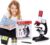 Microscope for Kids Discovery, Microscope Kit 100-1200X for 5-12 Years Old Birthday Gift, Magnification Endoscope Science Kit Toy Slides Beginners Kids Students