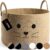 ALBY® Woven Baskets Bins for Shelf Storage &Organizing,Cotton Rope Cube Bins, Decor Woven Storage Bins, ROUND Storage Basket for Living Room, Natural
