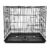 PETJOY Foldable Metal Dog Cage | Dog Crate Kennel for Puppies, Small Dogs, Cats & Rabbits | Single Door with Secure Lock, Removable Leak-Proof Tray | Portable & Easy to Clean Pet Cage (Black, 30 INCH)