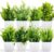 Dekorly Artificial Potted Plants, Artificial Plastic Eucalyptus Plants Small Indoor Potted Houseplants, Small Faux Plants for Home Decor Bathroom Office Farmhouse (Set 0F 8)