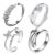 Fashion Frill Delicate Hug Silver Ring For Women I AM Enough Love Adjustable Finger Rings For Women Girls Love Gifts Women’s Jewellery Rings Combo