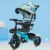 Kidsmate Deluxe 4-in-1 Tricycle for Kids with Adjustable Canopy | Durable Plug & Play Baby Trike with Safety Rail & Push Handle for Parents | Safe & Comfortable Ride for Toddlers 12-48 Months – Blue
