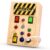 FLYNGO Busy Board for Toddlers, Montessori Toy with LED Light, Wooden Sensory Activity Board for Toddlers & Kids 1-5 Years, Hand-Eye Coordination & Brain Development for Boys & Girls (6L Busy Board)