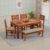 57 Inch Length Solid Sheesham Wood 6 Seater Dining Table Set | Six Seater Dinner Table with 4 Cushions Chairs & 1 Bench | Dinning Table Set 6 Seater for Living Room | Honey Finish