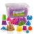 Sarjak Magic Play Sand Kit for Kids | 1++KG Colorful Sand with 12 Moulds (Castle + Sea), Inflatable Mat & Storage Box | Non-Sticky, Mess-Free Sensory Sand Toy for Toddlers & Boys/Girls Age 3+