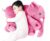 DearJoy Elephant Soft Toy, Big Size Fibre Filled Stuffed Animal Plush Hugging Toy for Kids (Pink, 60 cm)