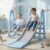 Baybee 4 in 1 Baby Slides & Swing for Kids | Perfect Outdoor Swing N Sliding with Basketball Set, Antislip Steps & Safety Belt | Baby Play Area Indoor Playground Setup | Kids Slider for 2 to 6 Years