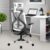 ASTRIDE Ergofit Ergonomic Office Chair for Home | BIS Certified | 2D Headrest, Adjustable Arms & Lumbar Support | Tilt Lock Mechanism DIY [Grey-White]