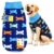 A+a Pets’ Cozy Knitted Flannel Sweater – Soft, Warm, Comfortable Fleece, Cold Weather Clothes for Dogs and Cats (Stripes, Blue, S)