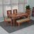 57 Inch Length Solid Sheesham Wood 6 Seater Dining Table Set | Six Seater Dinner Table with 4 Cushions Chairs & 1 Bench | Dinning Table Set 6 Seater for Living Room | Honey Finish