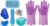 AVRIN 4-in-1 Pet Grooming Kit for Dogs & Cats | Includes Self-Cleaning Slicker Brush, Silicone Bath Gloves, Bath Scrubber & Cat Comb | Complete Pet Grooming Tools for All Hair Types| Dog Brush Kit