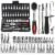 VERAT 46 in 1 Tool Kit/Screwdriver/Multi-Purpose Combination Tool Case Precision Socket Set/DIY Projects/Precision Screwdriver/Set for Game Console/Bike/Car/Home Tool Kit Set Wrench Set (Black)