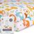 A Baby Cherry Fitted Crib Sheet 100% Organic Jersey Cotton 125 * 65CM, 2 Pack Super Soft and Cozy Crib Cover Set for Toddler Mattress, Crib Bedsheet for Boys & Girls, Bird & Jungle