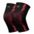 RUBX Active Knee Cap Support for Men & Women | Pain Relief Knee Brace | Anti-Sweat & Comfortable | Compression Knee Supporter for Joint Support, Sports, Gym & Injury Recovery (1 Pair) Red. Medium