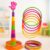 Toyshine 2 in 1 Ring Toss Game | Indoor Outdoor Fun Learning Activity Toy | Stacking Rings & Target Throw Game Color Recognition Aim and Strike Game for Kids 3+