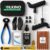 OLKINO 12-in-1 Tubeless Tyre Puncture Repair Kit for Cars & Bikes | Heavy-Duty T-Handle Tools & 10 High-Grip Repair Strips | with Plier, Solution, Cutter, Gloves (with Storage Bag)