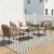 BRISHI Outdoor 4 Seater Sofa Set | Balcony Sofa | Patio Furniture Sets | Conversation Sets | Braid & Rope | (Beige)