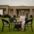 Garden Patio Seating Chair and Table Set Outdoor Balcony Garden Coffee Table Set Furniture with 1 Table and 4 Chairs Set (Black), Rattan, 22 Inch, 24 Inch, Inch