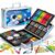 WISHKEY 145 Pieces Art Set for Kids with Space Theme Storage Case, Art and Craft Supplies Kit for Drawing and Painting with Oil Pastel, Water Color, Color Pencils, Sketch Pen (Pack of 1, Blue)