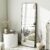 The Artment your artistic apartment Vista Arched Unbreakable Floor Full Length Mirror | Large Free Standing with Aluminium Frame | Leaning for Living Room Home Decor (Black (Square), 160 X 50 CM)