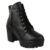 Shoetopia Women Zipper & Lace Up Block Heeled Boots