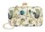 Floral Embroidered Evening Clutch Bag for Women and Girls, Gold Detachable Chain, Kiss Lock Closure, Multi-Colour, Ladies Purse Handbag