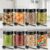 HomeWiz Airtight Kitchen Storage Box 250ml Pack of 8 | Food Grade BPA-Free Kitchen Jars | Storage & Containers Set | Masala Container Set | Unbreakable Plastic Container Set | For Spices & Pulses