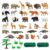 VERAT 53 Pcs Animals Figure Mini Jungle Toys Set Realistic Wild Plastic Animal Learning Party Favors for Boys Girls Kids Toddlers Forest Small Playset Cupcake Topper Safari-Multicolor