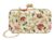 Floral Embroidered Evening Clutch Bag for Women and Girls, Gold Detachable Chain, Kiss Lock Closure, Multi-Colour, Ladies Purse Handbag
