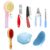 Foodie Puppies 7-in-1 Pet Grooming Festival Gift Box for Dogs & Cats – (Pumpkin Slicker, Soft Brush, Flea Comb, Single Side Comb, Bath Brush, Glove, & Nail Clipper with Filer, Small ) I Perfect for Daily Grooming