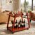 Premium Solid Wood Multipurpose Kitchen Trolley & Serving Cart with Wheels | Portable Side Table for Living Room & Office | Stylish Wooden Furniture with Smooth Rolling Casters-Walnut