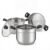 VB DACE Multi Cooker, 3-in-1 Stainless Steel Stock Pot with Strainer & Steamer, Toughened Glass Lid, Non-Toxic, Sandwich Bottom for Even Cooking, Gas & Induction Compatible, Dishwasher Safe