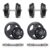 Leeway Adjustable Dumbbell Set 40kg (2.5X8+5X4) | Rubber Coated Round Dumbbells Set for Home Gym Workout | 31mm Weight Plates | Professional Gym Weights | Rubber Weight Plates for Men & Women