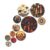 Rousrie Wooden Wall Hanging For Home Décor, Living Room, Bedroom, Office, Motivational Art Patterns, Pack of 11 (Rajasthani)