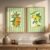 Suneree Citrus Botanical Wall Art Set of 2, Wooden Frames for Home Decor (Art 1, 10×13 Inches)