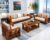 K L FURNITURE Solid Sheesham Wood 6 Seater Sofa Set for Living Room | Wooden Sofa Set for Living Room Furniture 3+2+1 (Standard, Natural Teak Finish)