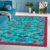 ishro home 3 x 5 Feet 3D Jet Multi Printed Carpet Rug Runner and Carpets for Bedroom/Living Area/Home with Anti Slip Backing (Lotus Lagoon, 3×5 fts)