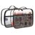 HomeStrap Set of 2 Large Multi Purpose Transparent Toy & Board Game Storage Bags | Waterproof, Durable & Portable | Organizer with Handles & Mesh Pocket for Books & Games
